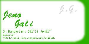jeno gali business card